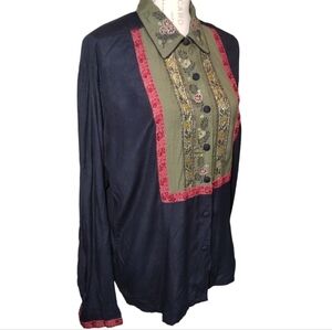 Vintage Passports of Pier 1 Imports Blouse